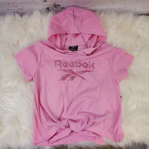 Reebok Little Girls Short Sleeve Hoodie T-Shirt Pink Size 3T
